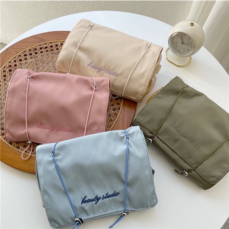 BEAUTY STUDIO COSMETIC BAG WARNA WARNI / TAS PENYIMPANAN BERKAPASITAS BESAR / TRAVELLING POUCH / TAS MAKE UP SERBAGUNA MULTIFUNGSI 4 SEKAT / TAS KOSMETIK 4 IN 1 SERUT / MAKE UP TOOLS / MAKEUP ORGANIZER TRAVEL BAG / TAS KOSMETIK PERJALANAN WANITA TAHAN AIR