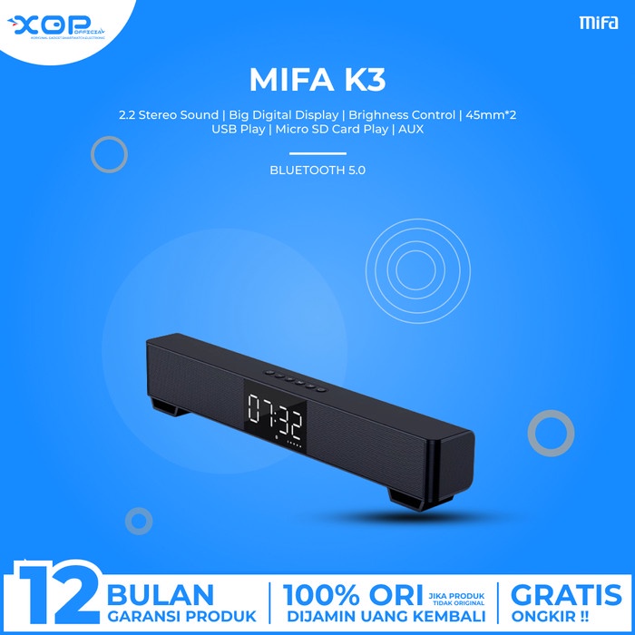 SPEAKER Mifa K3 TV Soundbar Stereo Bluetooth Speaker Original - Hitam best seller karaoke bass berku