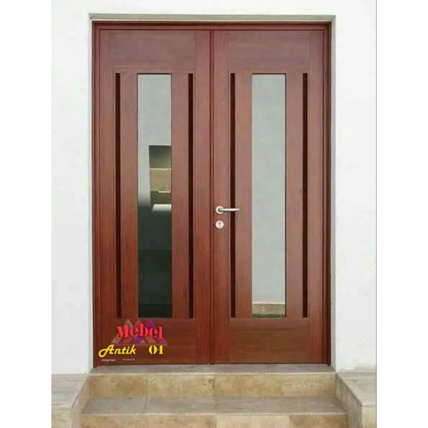 Pintu kusen jati kuputarung minimalis