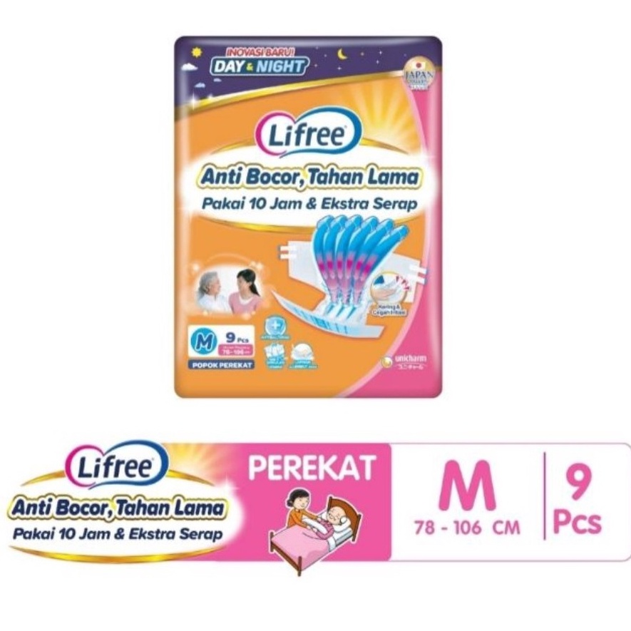 Popok Dewasa Perekat Lifree Diaper Untuk Dewasa Lansia Ibu Melahirkan Kemasan Pack - Pampers Orang T