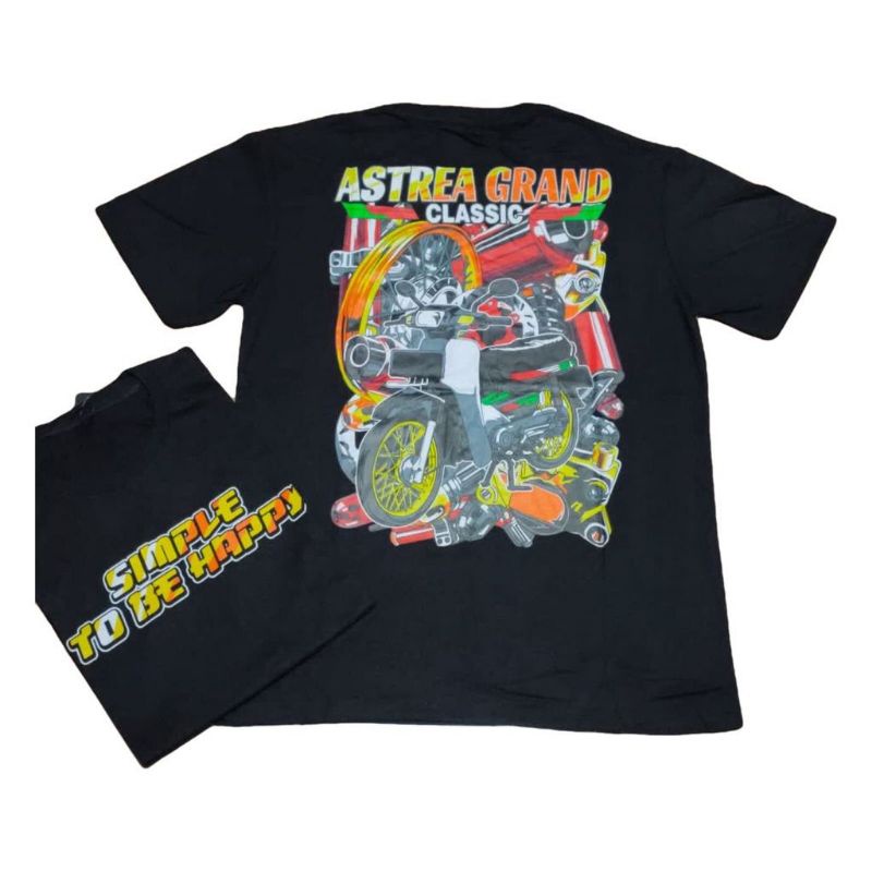 Kaos oblong murah  astrea grand hitam distro