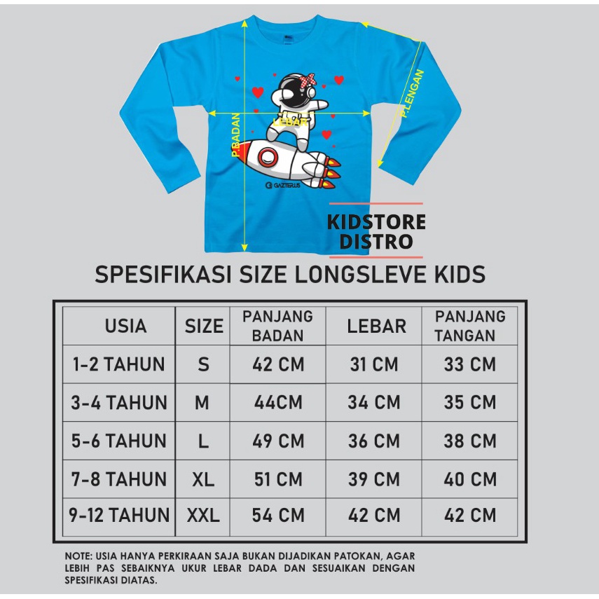 Kaos Anak Laki Laki Lengan Panjang Longsleeve Distro Branded Clothing