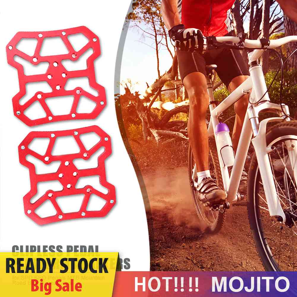 2pcs Adapter Pedal Sepeda Tanpa Klip Bahan Aluminum Untuk SPD KEO