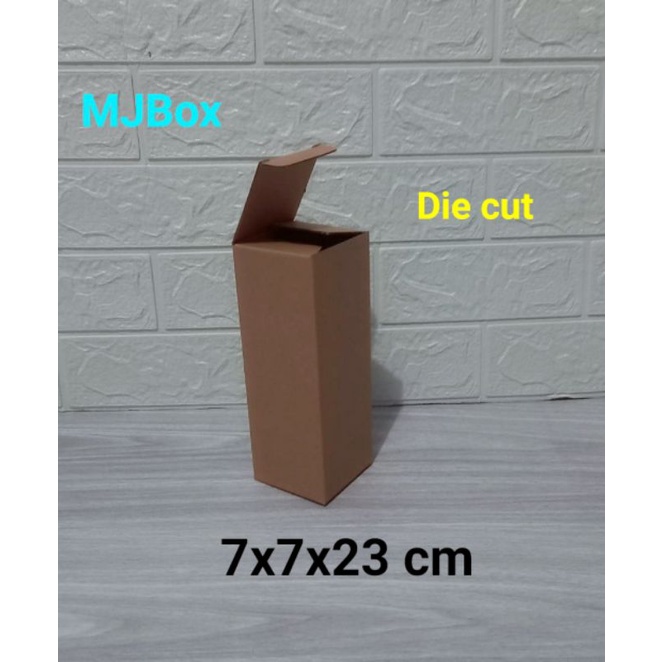 

Kardus karton Uk. 7x7x23 cm.........Die Cut Kotak Botol