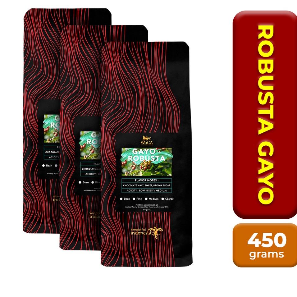 

WoCA Kopi Robusta Gayo 150 gram X 3 Pack