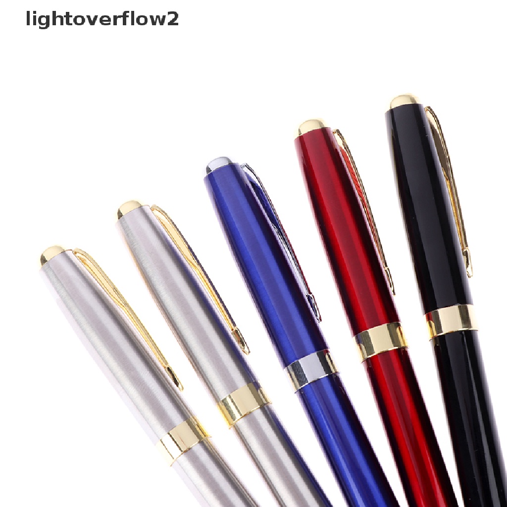 (lightoverflow2) 1pc Bolpen metal Rotasi Putar Untuk stationery Sekolah / Kantor