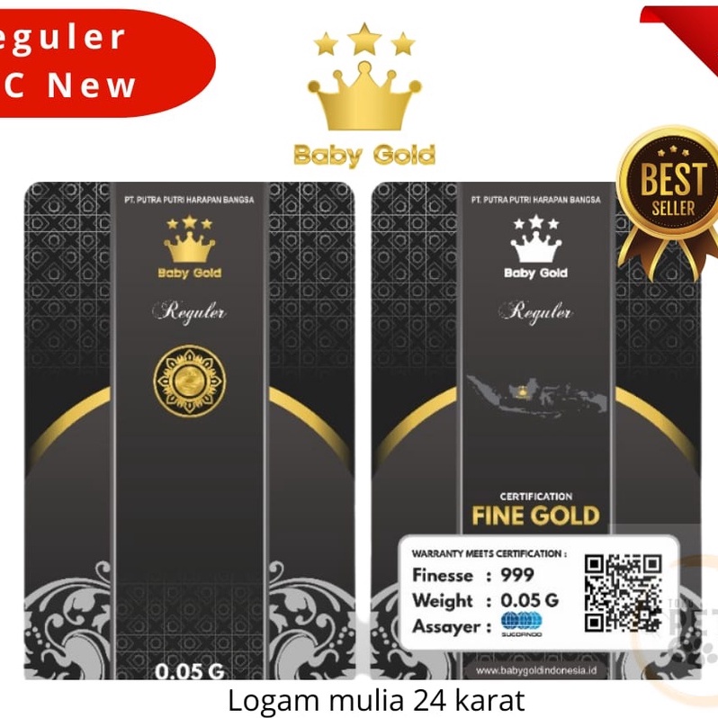 BABY GOLD NEW SPESIAL PVC 0.05 GRAM EMAS MINI LOGAM MULIA