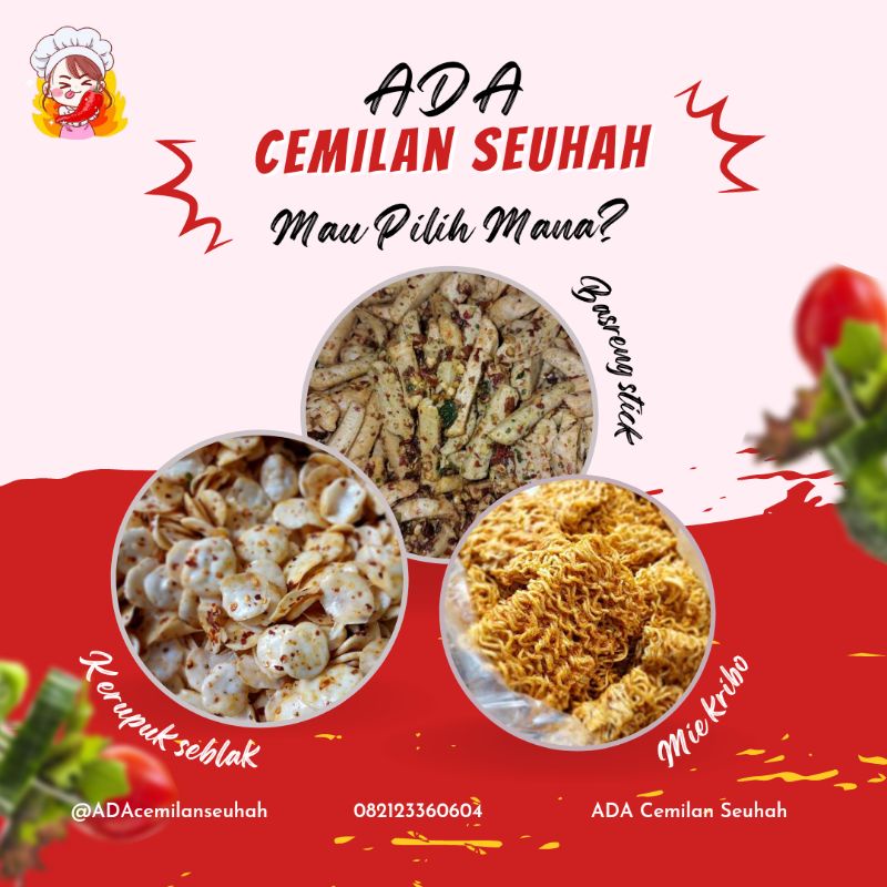 

VIRAL KERUPUK SEBLAK BASRENG CEMILAN MAKANAN RINGAN MURAH,JENGKOL,MAKARONI,SOTO,SINGKONG,KRIPCA,BINTANG,MIE KRITING,CIPIR DLL.isi 104g + tepak (cup)500ml