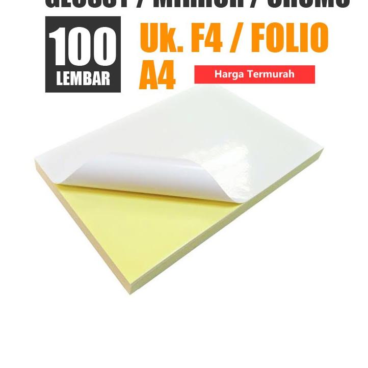 

Best ナ 100 Lembar Kertas Sticker Stiker Cromo Glossy Mirror Mengkilap F4 & A4 Label Produk Pengiriman dll