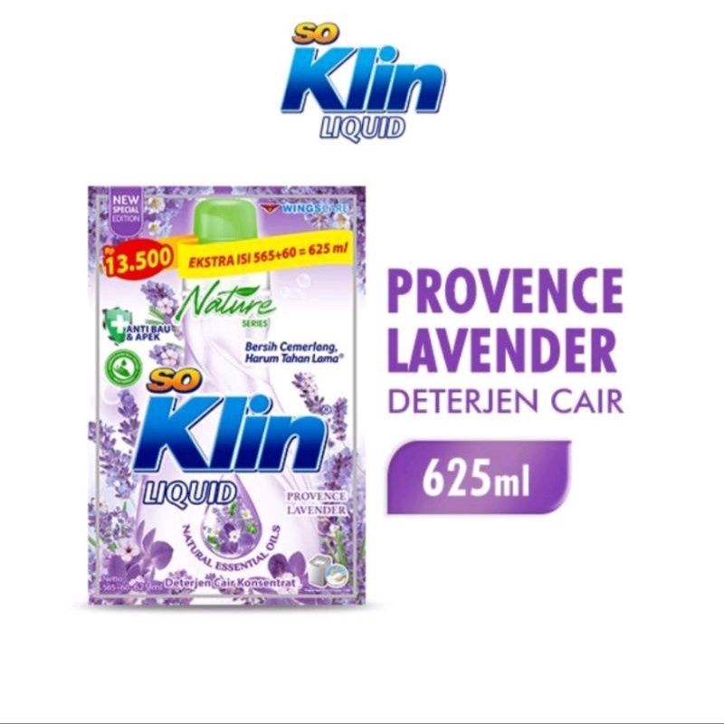 NEW SOKLIN LIQUID KEMASAN LEBIH EKONOMIS 525ML  Provence Lavender, White Bright, Korean Camellia /// SO KLIN CAIR