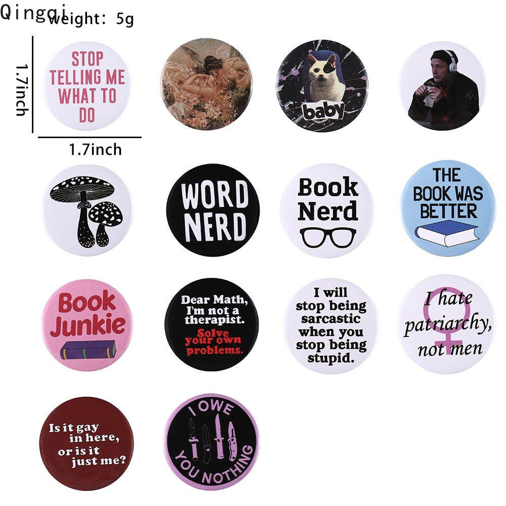 Bros Pin Enamel Desain Tulisan Quotes Bahan Metal Untuk Hadiah