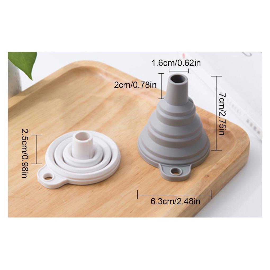 Botol Pengisi Air Corong Dapur Mini Lipat Collapsible Flask Hopper Tahan Lama Berlaku Untuk Penggunaan Loading Penyaringan Cairan