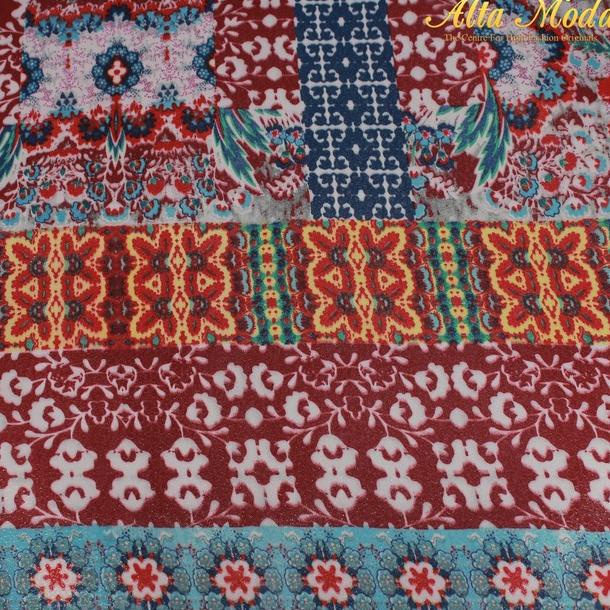 Crepe Heavy Maroon Orange Biru Motif Batik Banten (Alta Moda)