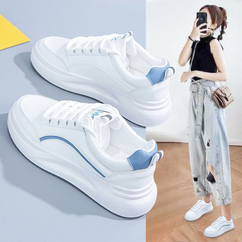 {EJ} New Sepatu Sneakers Korea Sepatu wanita import Putih Sepatu santai putih Sport Fashion Import Fashion