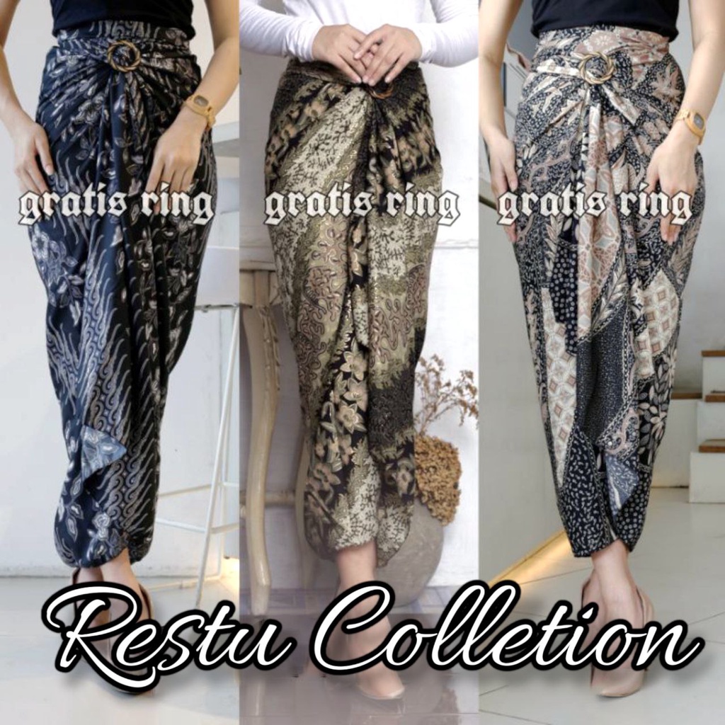 Rok Lilit Warp Skirt Serut Songket Jumputan Batik Panjang Wanita Bawahan Kebaya Kondangan Nikahan Wisuda Modern Tunangan Cewek Bahan Sutra HQ Premium All Size Bestseller