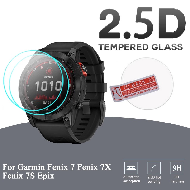 1pc Pelindung Layar Tempered Glass 9H Anti Gores Untuk Smartwatch Garmin Fenix7 7S 7X