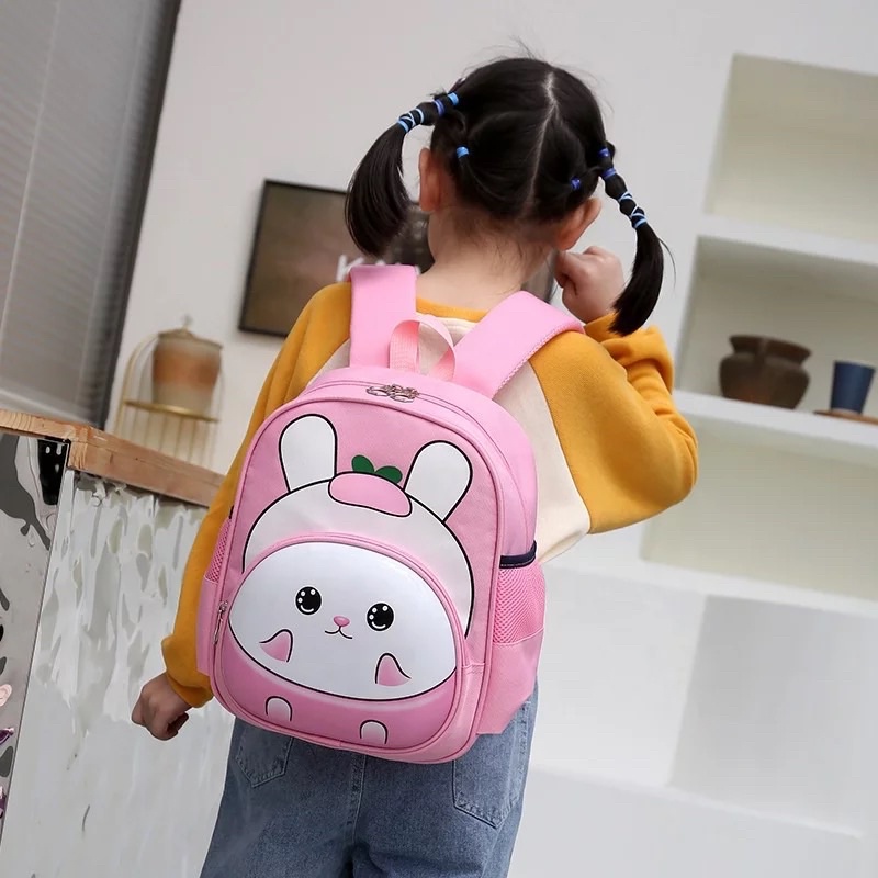 Tas Ransel Anak Sekolah PG/PAUD  lucu keren Cowok/Cewek motif timbul karakter kartun hewan 3 Dimensi Kualitas Import Premium