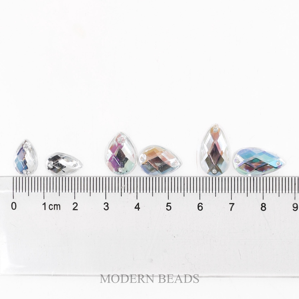 [KANTONG] Payet / Diamond Kristal Akrilik / Acrylic AB / Pelangi Grade A Tetes 8x13mm , 9x17mm , 10x14mm