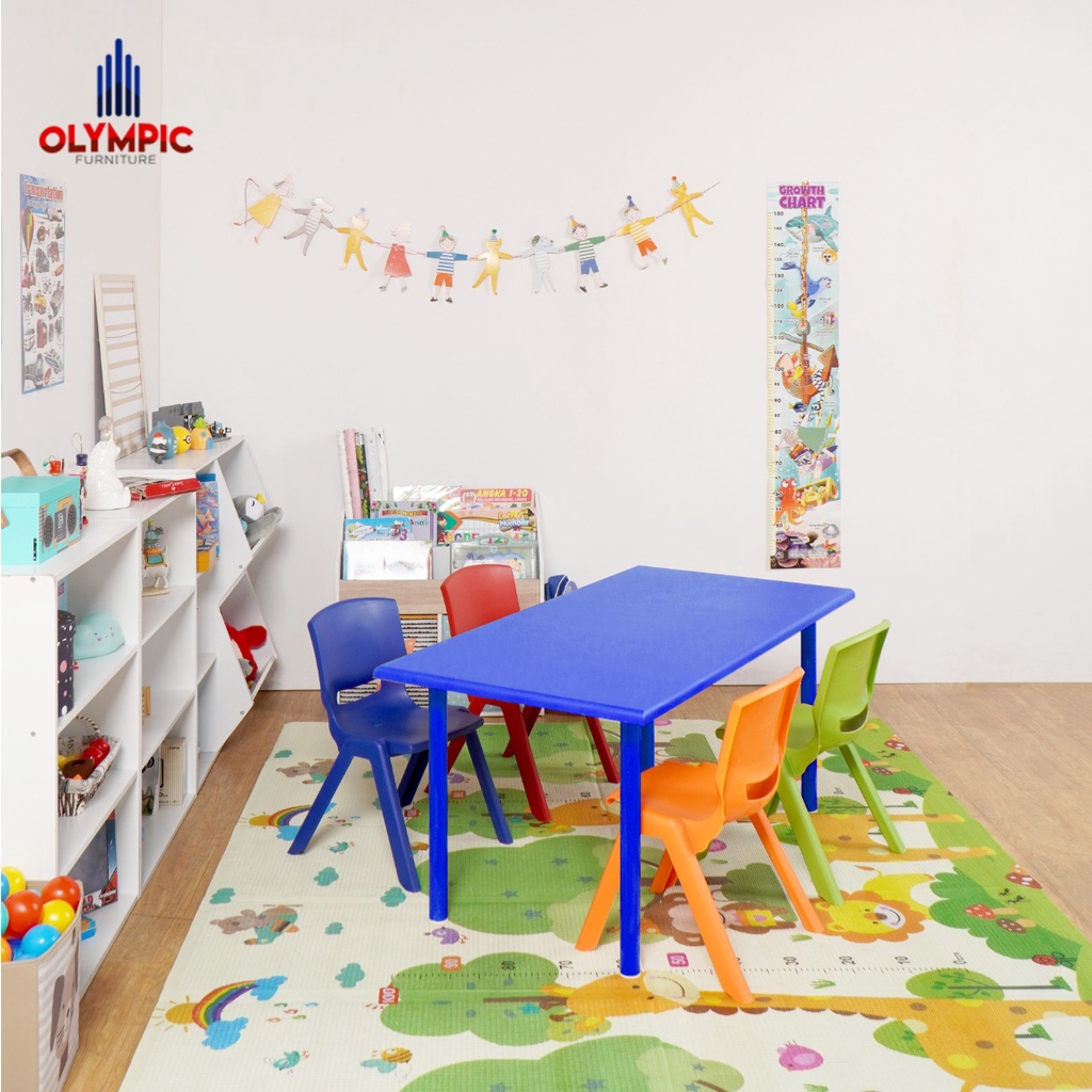 MORE Olympic Meja Tulis Anak / Meja Aktivitas / Meja Besar Kayu Besi / MT KIDS 120