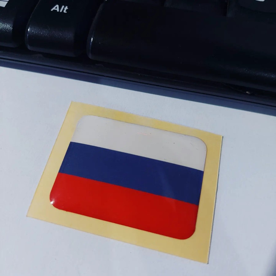 

Sticker Resin Timbul Rusia Stiker Lentur 3D Flag Bendera
