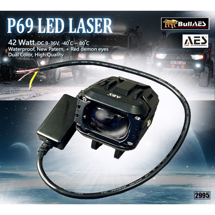 Laser Lampu Tembak P69 Led Laser Devil Eye Sorot hi loo beam SEPASANG