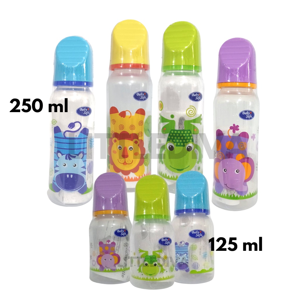 Botol Susu Bayi BABY SAFE 125 ml / 250 ml BABY SAFE FEEDING BOTTLE - Botol Susu Bayi Karakter Hewan Lucu