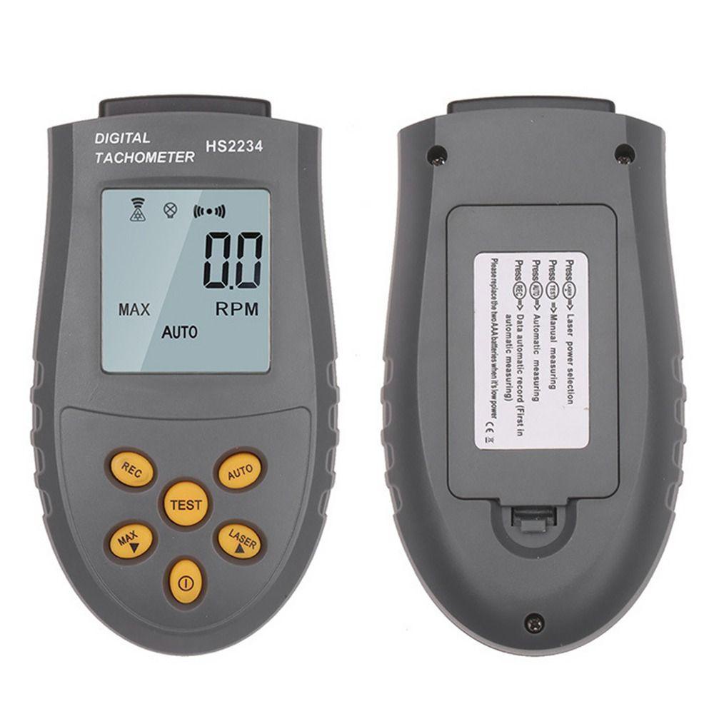 Solighter Digital Laser Tachometer HS2234 Pengukur Kecepatan Motor Presisi Tinggi Alat Pengukur Kecepatan Motor Mesin Kecil