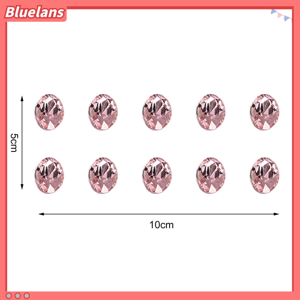 (In Stock) Kacamata Hitam Lensa Warna Warni ♡10pcs Kristal Imitasi Warna Pink Untuk Dekorasi Nail Art