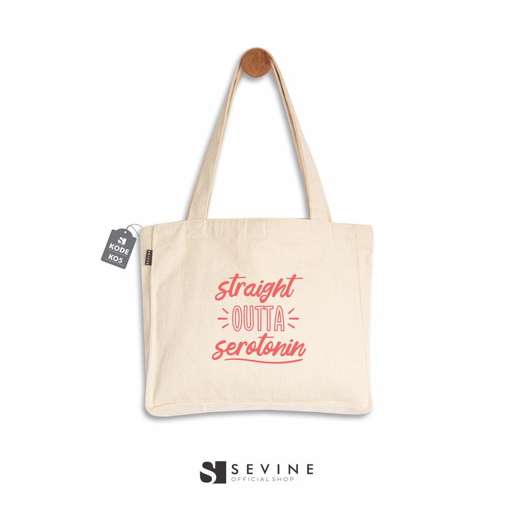 Sevine Totebag Kanvas Daisy Tas Wanita Tote Bag Kantong Laptop Kuliah Sekolah Kerja Danish Pastel Quotes Aesthetic - KO
