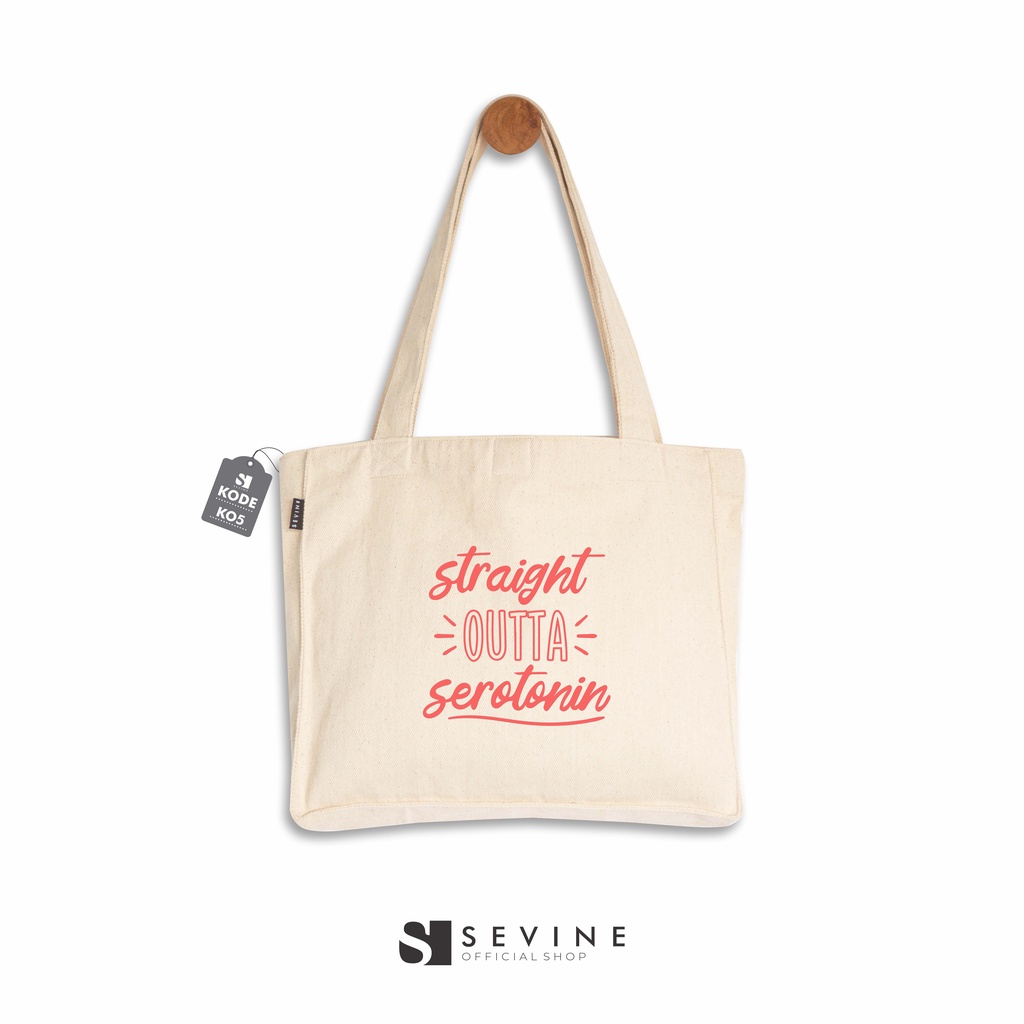 Sevine Totebag Kanvas Daisy Tas Wanita Tote Bag Kantong Laptop Kuliah Sekolah Kerja Danish Pastel Quotes Aesthetic - KO