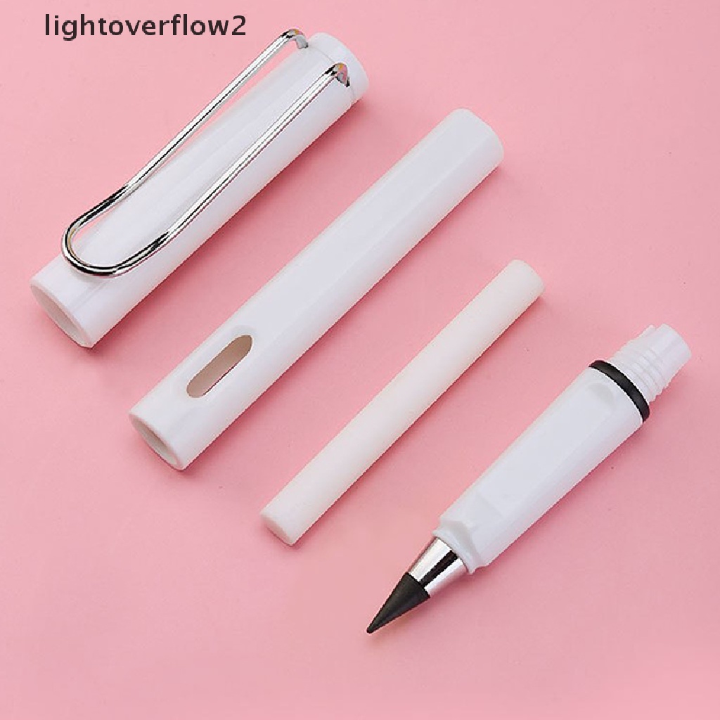 (lightoverflow2) 8pcs / Set Pensil Eternal Tanpa Tinta Untuk Menulis