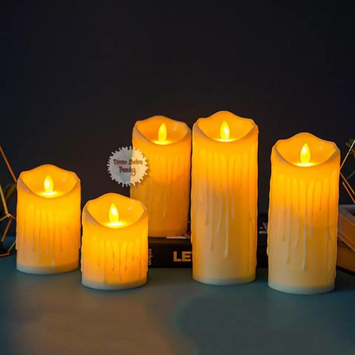 DM7,5 1201C Lilin Led Elektrik MELT Goyang / Electric Candle A3 17,5cm