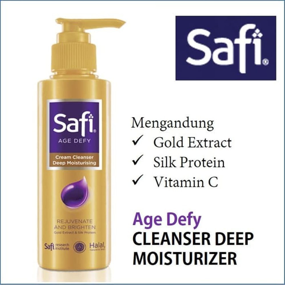 Safi Age Defy Series 1 l Safi Age Defy Cream Cleanser | Safi Age Defy Cream Cleanser Deep Moisturizer 150ml | Safi Age Defy Concentrated Serum 20ml | Safi Age Defy Deep Exfoliator 75g | Safi Age Defy Eye Cream 15g | Safi Age Defy Gold Water Essence