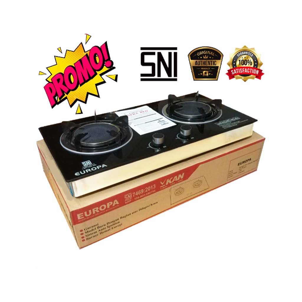 EUROPA Kompor Gas Kompor 2 Tungku / Europa Kompor Tanam / Europa Kompor Portable Kompor Infrared
