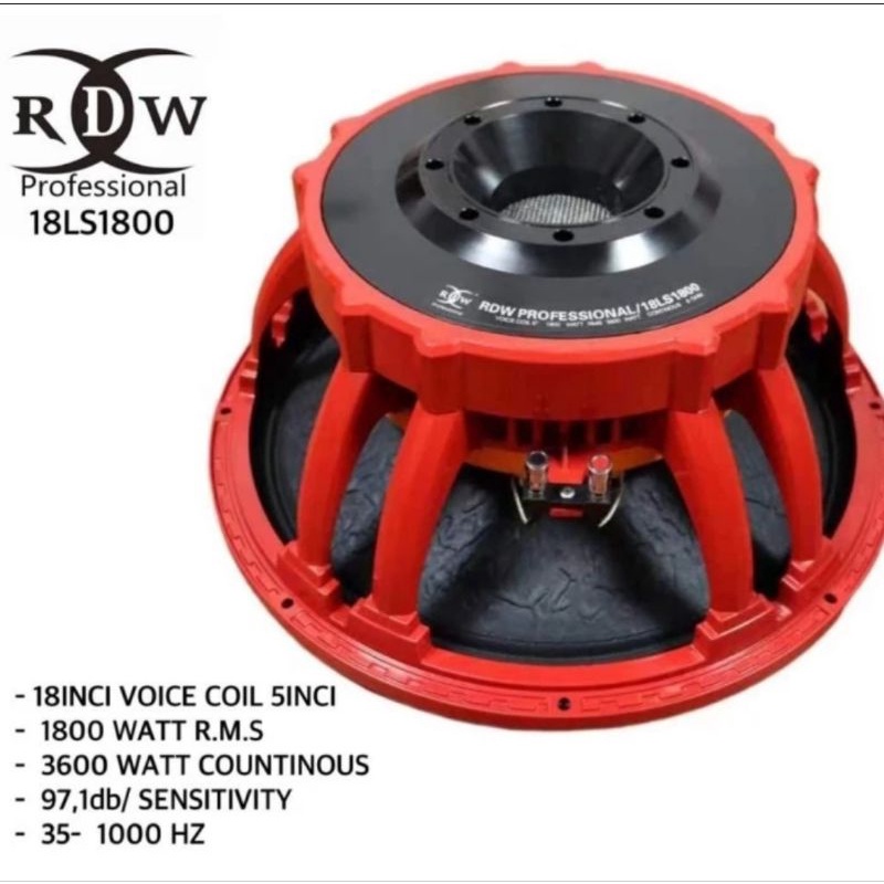 SPEAKER KOMPONEN RDW 18LS1800 / 18-LS1800 RDW PROFESIONAL 18 LS 1800