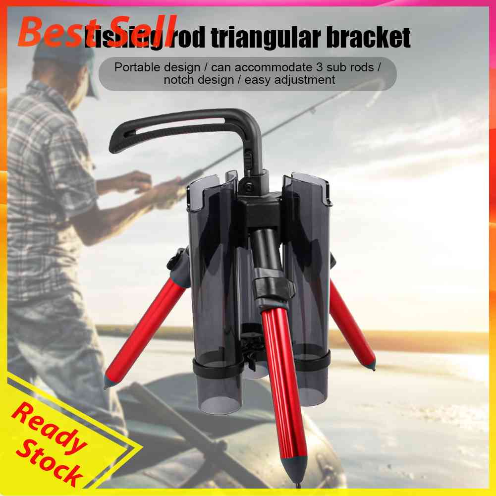 Tripod Stand Holder Joran Pancing Portable Bahan Aluminum Bisa Dilipat