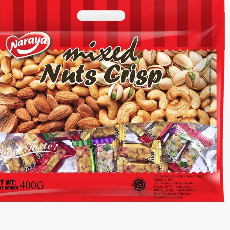 

10.10 Promo Brand Naraya Mixed Nuts Crisp 400 gr/ Naraya Ting Ting / Enting Enting Gepuk Naraya !!!