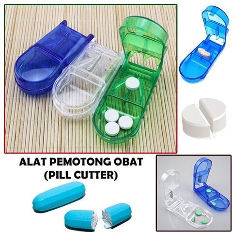 Alat Pemotong Obat Kotak Pemecah Tablet Kapsul Pill Box Pil Serbaguna