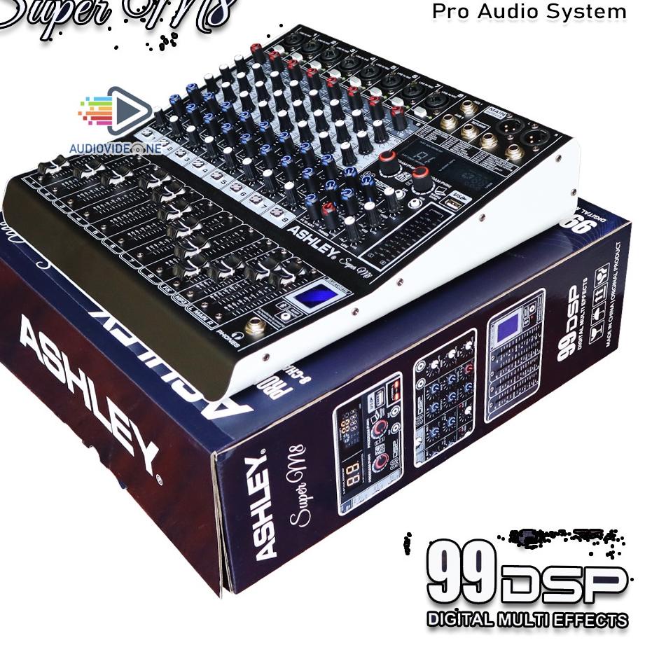 Grosir QR6VH Mixer Ashley Super M8 Series Mikser Audio 8 Chanel Bluetooth 2 Aux 99 Dsp Bisa Record O