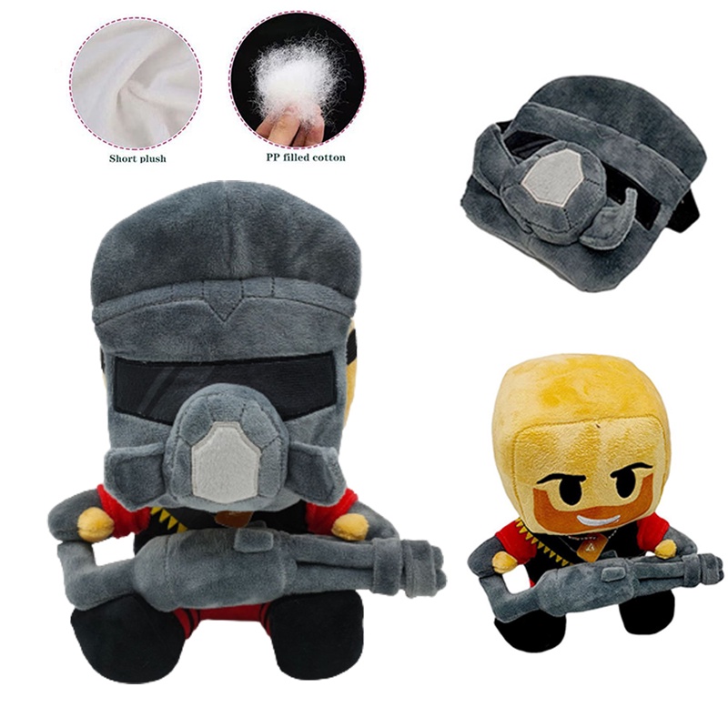 Rusty Breaker Brawl Stars Minigunner Mainan Mewah Bahan Kain Polyester Lembut Untuk Awet