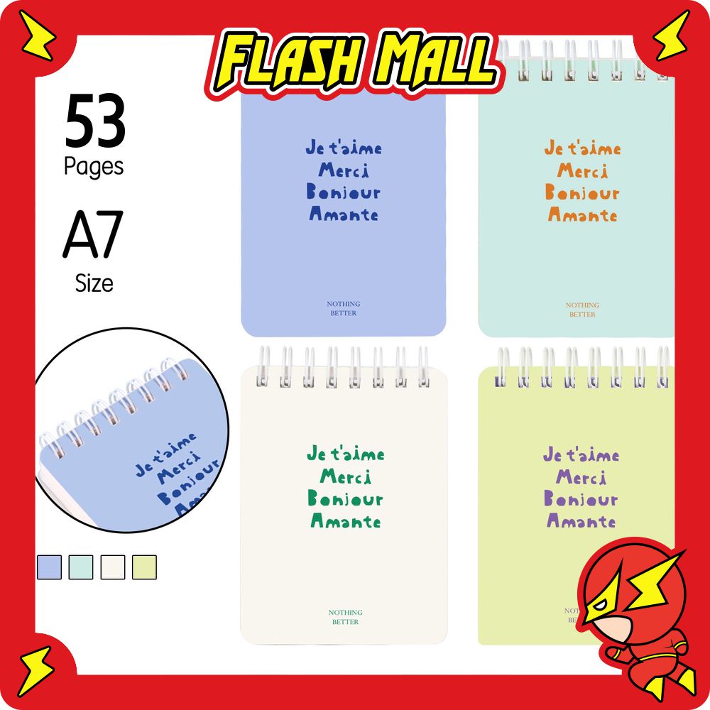 

FLASHmall Spiral Notebook / Buku Tulis Buku Catatan Spiral Mini Pocket Size A7 S025