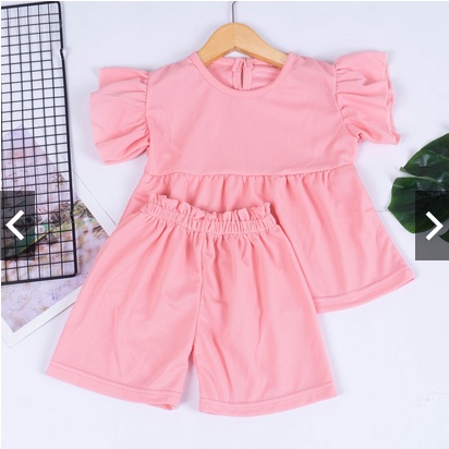 Set Bonia Anak Perempuan - Set Baju Anak Perempuan Lucu / Setelan Baju Anak Perempuan Dress Celana Pendek 1-5 thn