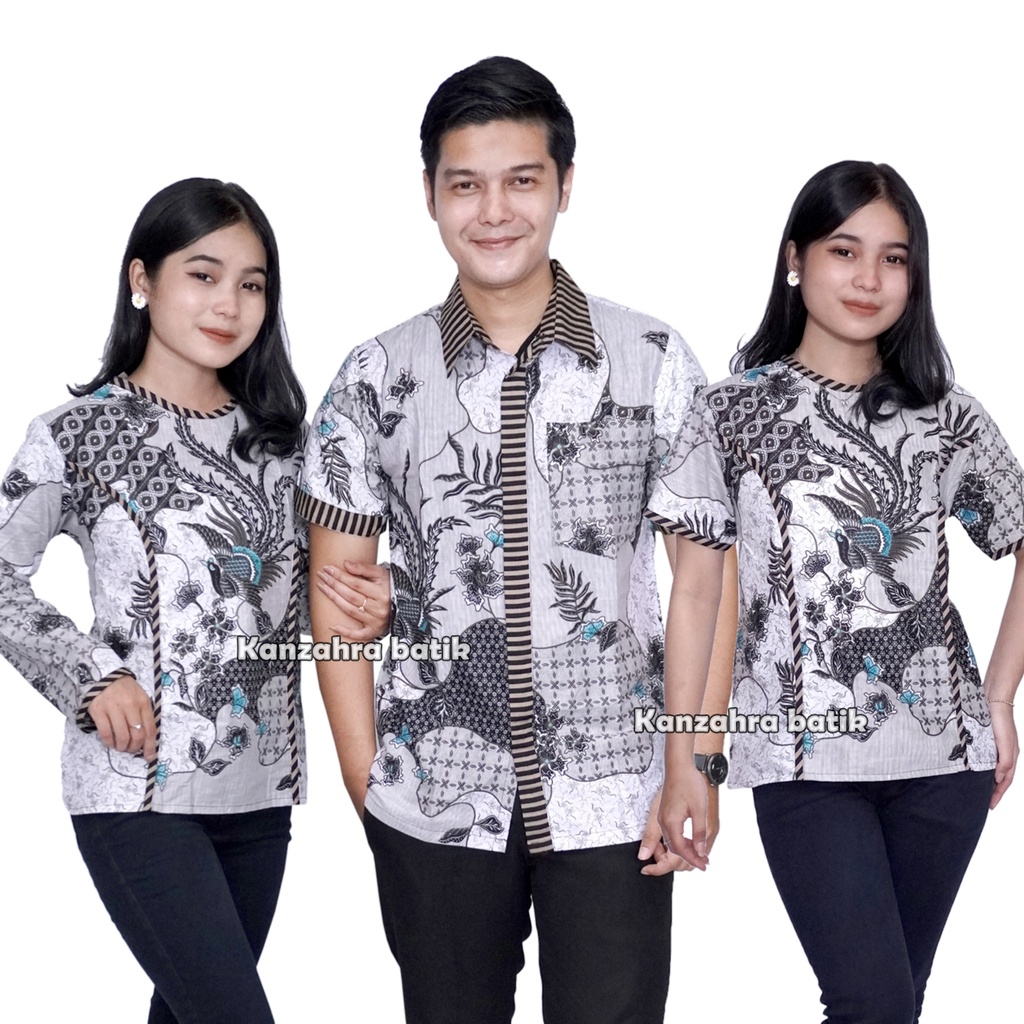 Blouse Batik Wanita Hem Pria Couple Seragam Batik Lengan Pendek Panjang