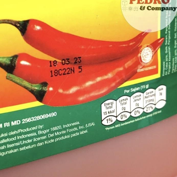 

✨SHOPEE MALL✨ Del monte extra hot sambal extra pedas 5.5 kg - delmonte chili sauce saus jerigen buruan