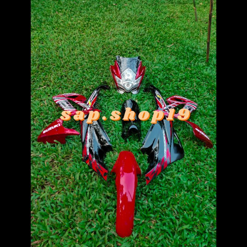 cover full body halus satria fu barong tahun 2010-2013 merah hitam