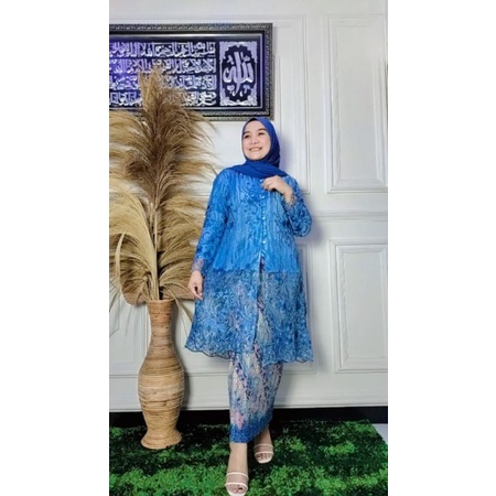 SET KEBAYA KANCING SERIBU / SET TUNIK BUSUI / KEBAYA PESTA / KEBAYA KURUNG / KEBAYA JUMBO WANITA / OUTFIT BAJU PESTA WANITA