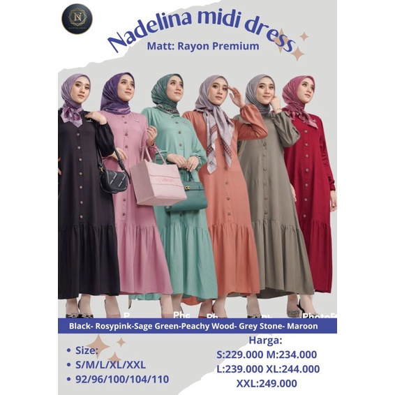 NADELINA MIDI DRESS -NADHERA LUXURY