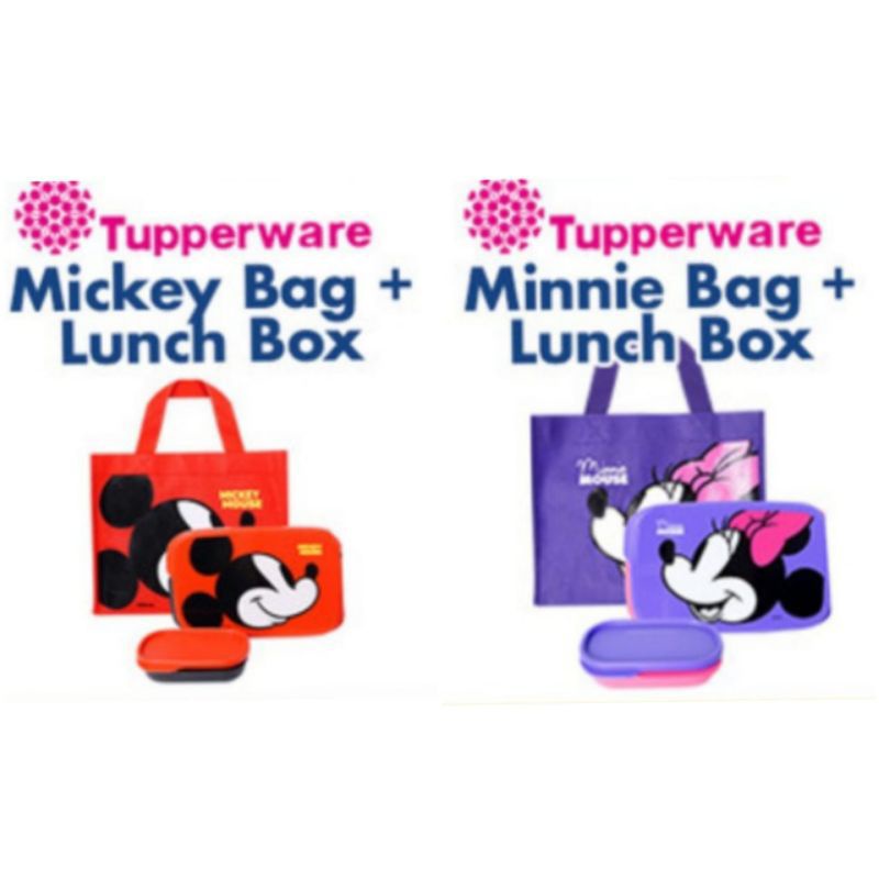 Tupperware Mickey Minnie Lunch Box set