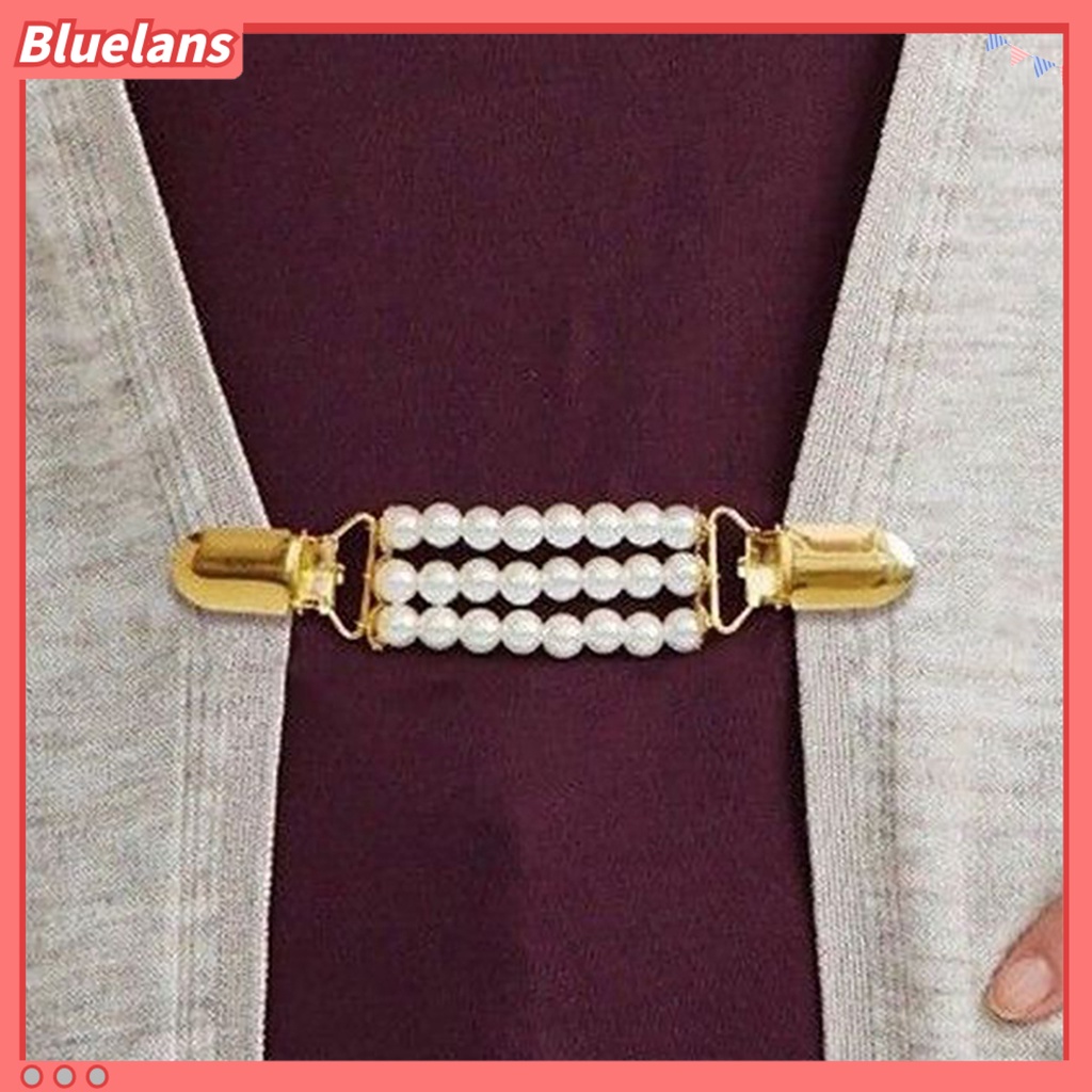 Bluelans Collar Clip Anti-deform Eye-catching Alloy Cardigan Collar Clip for Women