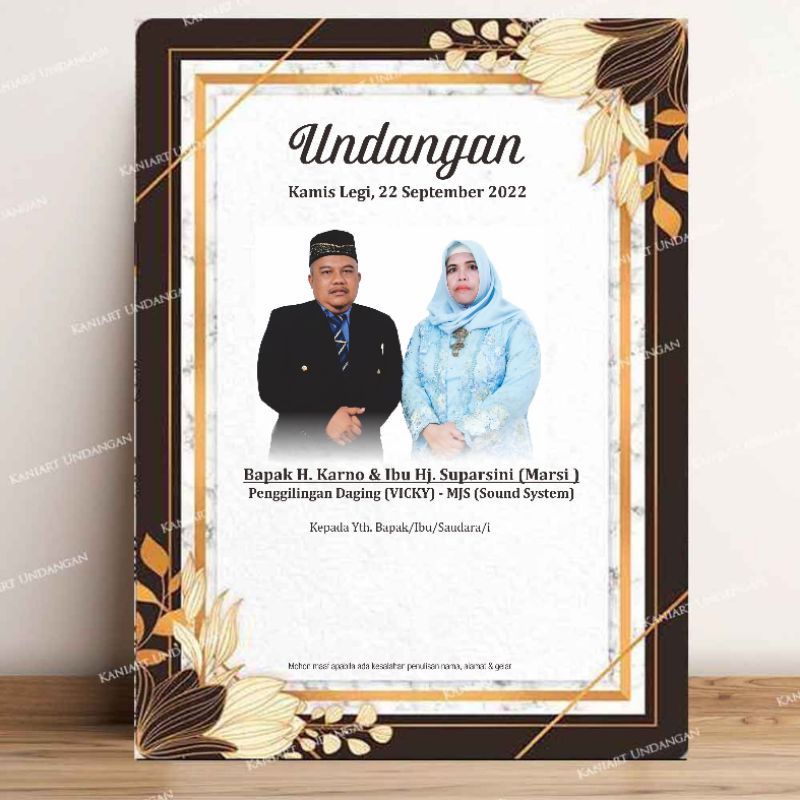 Undangan Orangtua Foto Pengantin, hajatan, Ulem ulem, Serat Ulem Pernikahan M87